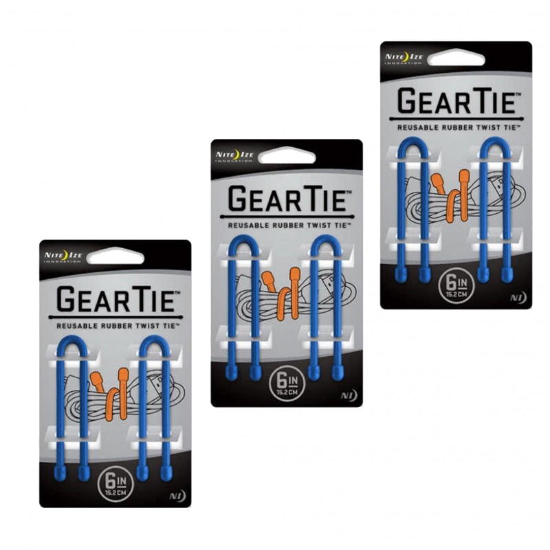 Nite Ize Lot de 3 Knot Bone Gear polyvalents 2 pcs. (15,24 cm) - bleu