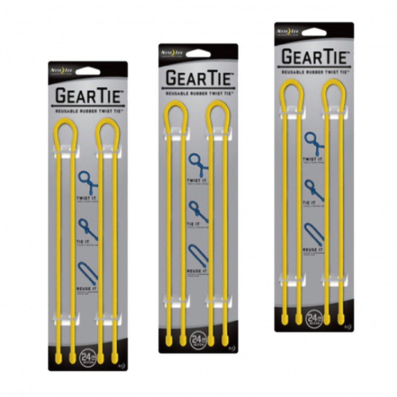Nite Ize Lot de 3 Knot Bone Gear polyvalents 2 pcs. (60,96 cm) - jaune