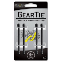 Nite Ize Lot de 3 Knot Bone Gear polyvalents 4 pcs. (7,62 cm) - noir - Image 2