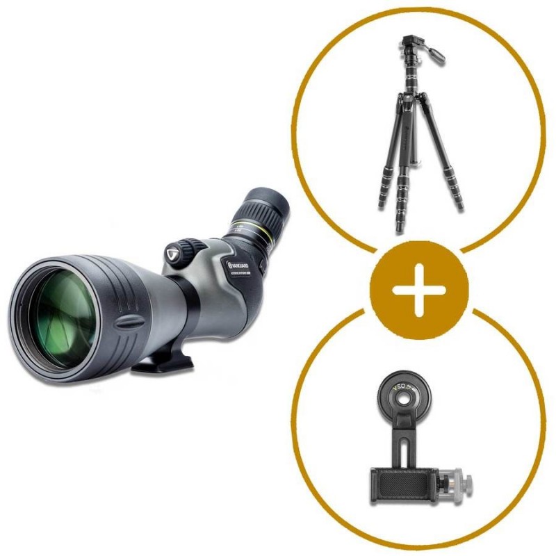 Vanguard Pack longue vue Endeavor 82HD 20-60 x 80 + trépied VEO3 Go 265HAP + kit digiscopie