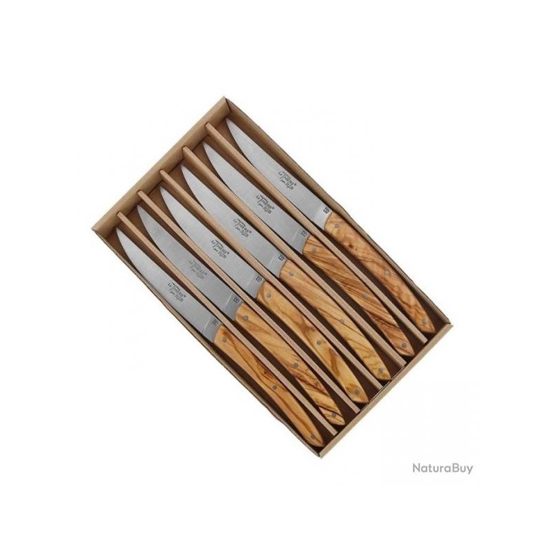 BJB Coffret 6 couteaux table « Le Thiers® » par BJB olivier 23 cm