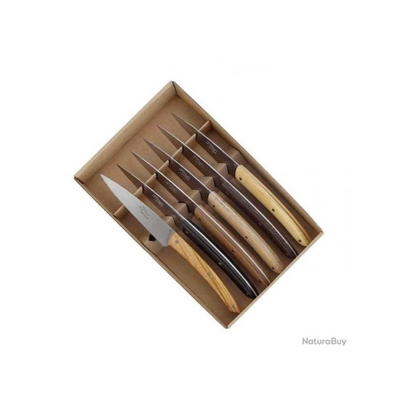 BJB Coffret 6 couteaux « Le Thiers® » par BJB bois assortis 22 cm