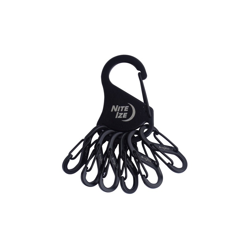 Nite Ize Porte-clés S-Biner en acier - Noir