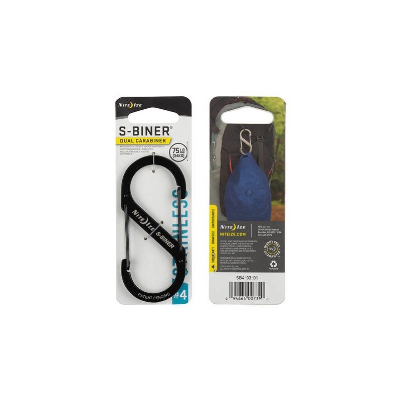 Nite Ize Mousqueton S-Biner 4 - Noir