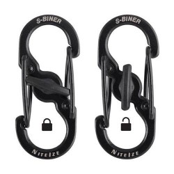 Nite Ize Mousqueton S-Biner MicroLock - Noir - Lot de 2 - Image 2