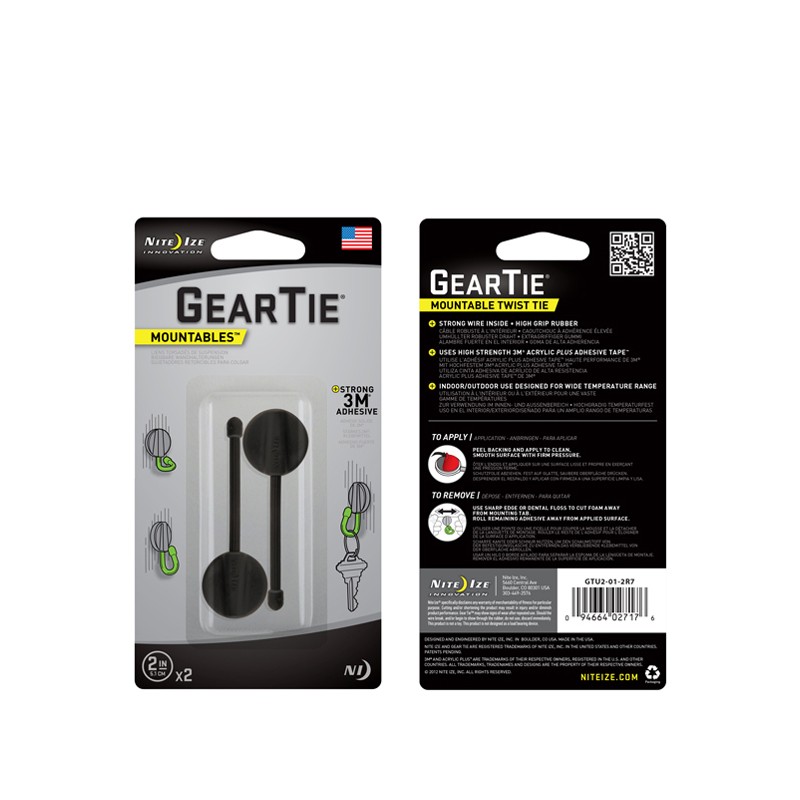 Nite Ize Supports de fixation pour engrenages 10 cm