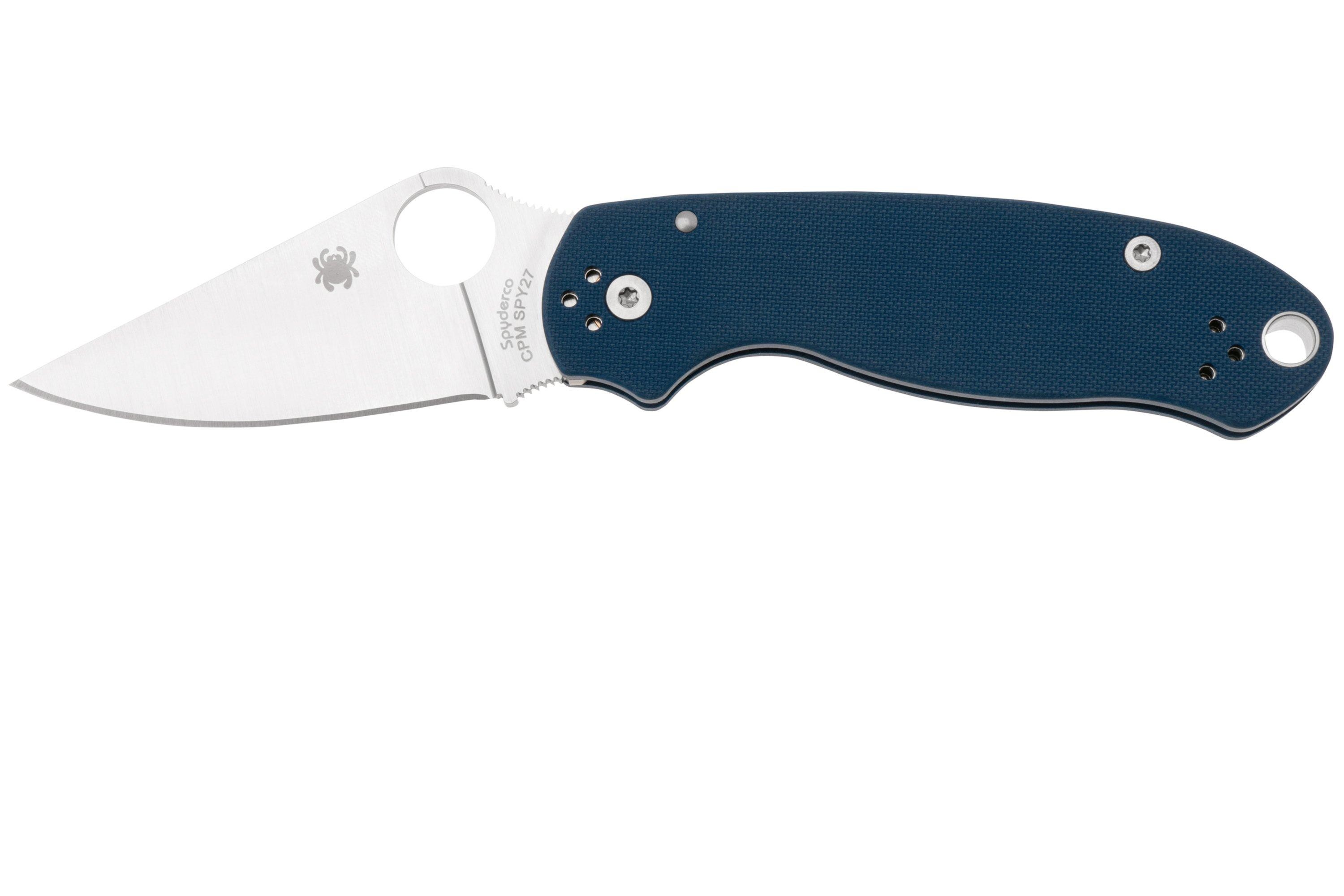 Spyderco Couteau Para 3 G10 Bleu