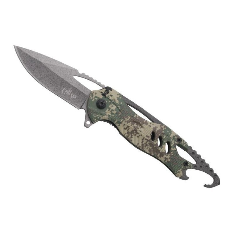 Third Couteau Camoufle 12,5cm Inox + Etui