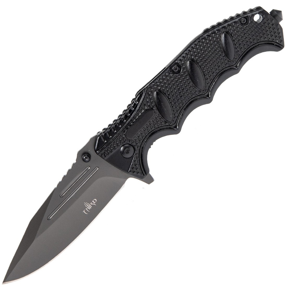 Third Couteau Aluminium Noir 13cm Inox + Etui
