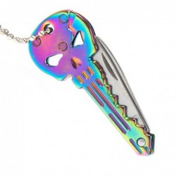 Third Couteau Clé Tête de Mort Arc-en-ciel 6cm Inox - Image 2