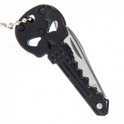 Third Couteau Clé Tête de Mort Noir 6cm Inox - Image 2