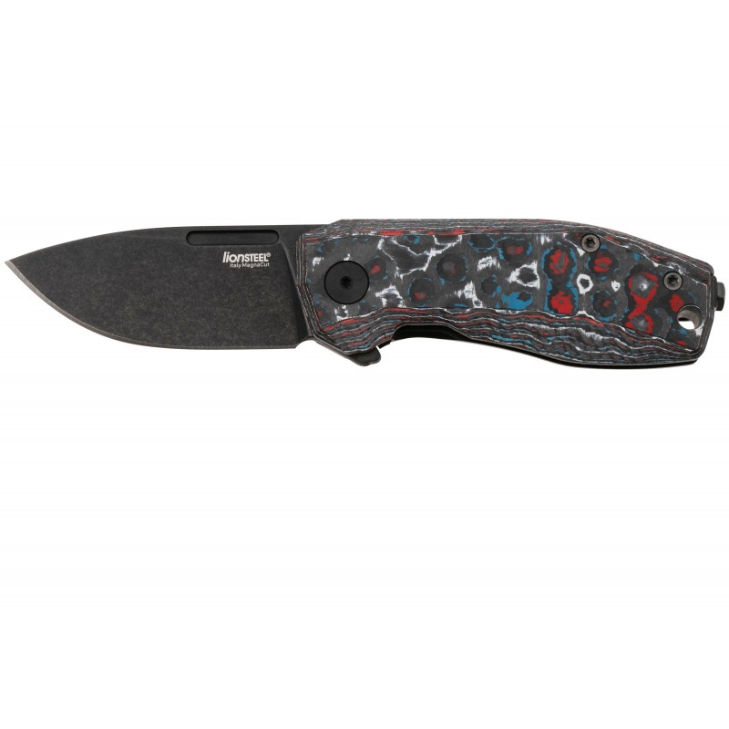Lionsteel Couteau Nano Fibre de Carbone Multicolore Blackwash