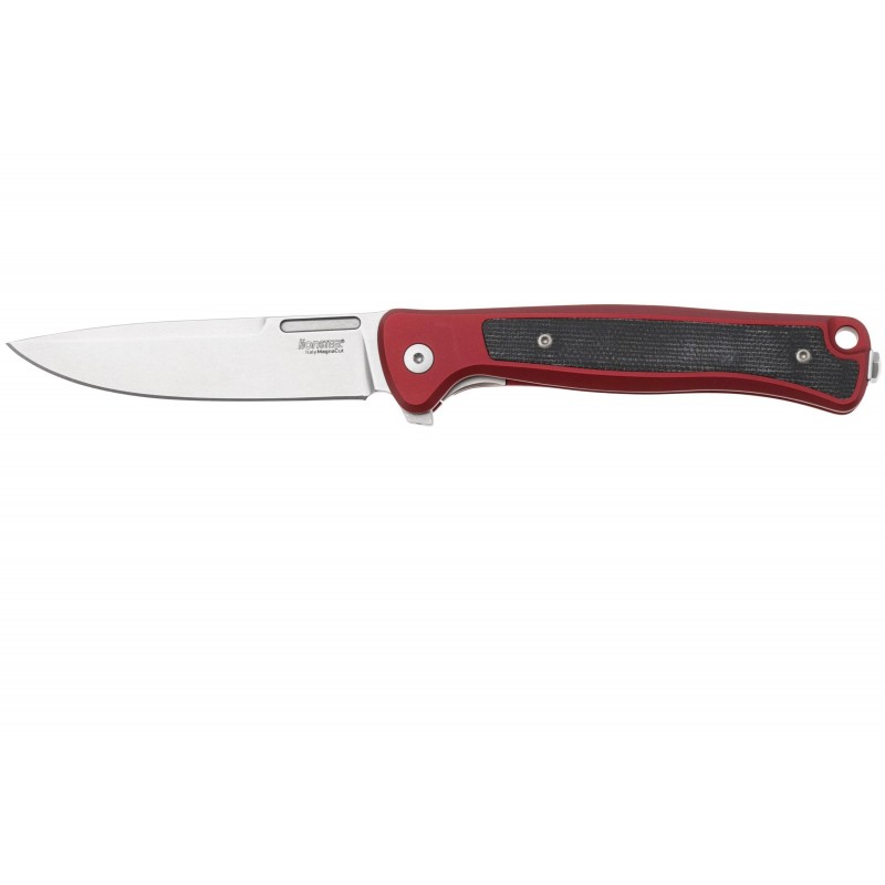 Lionsteel Couteau Skinny Aluminium Rouge/micarta Noir
