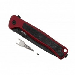 Lionsteel Couteau Skinny Aluminium Rouge/micarta Noir Blackwash - Image 6