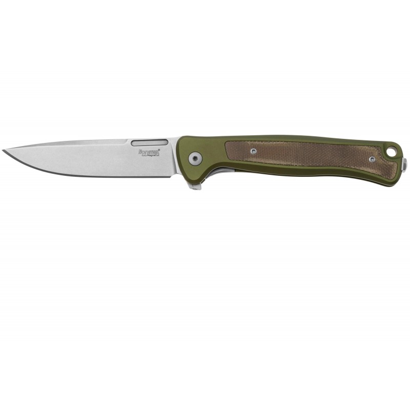 Lionsteel Couteau Skinny Aluminium/micarta Vert