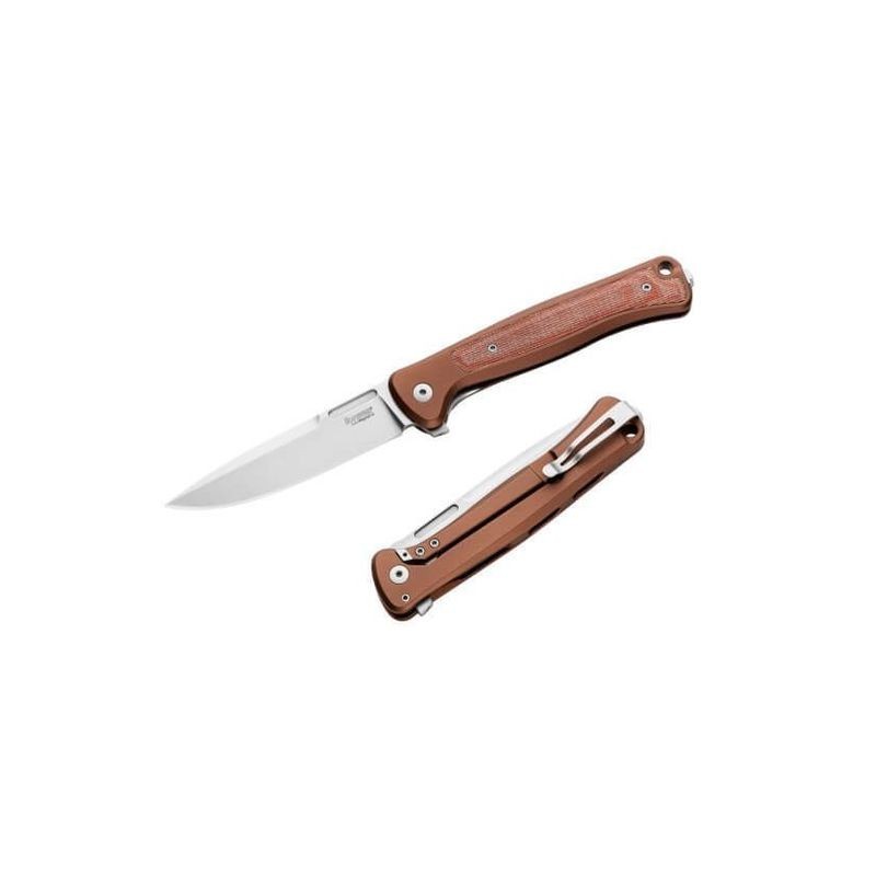 Lionsteel Couteau Skinny Aluminium Terre/micarta Naturel