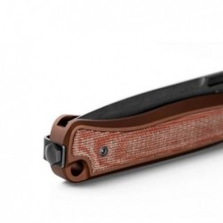Lionsteel Couteau Skinny Aluminium Terre/micarta Naturel Blackwash - Image 5