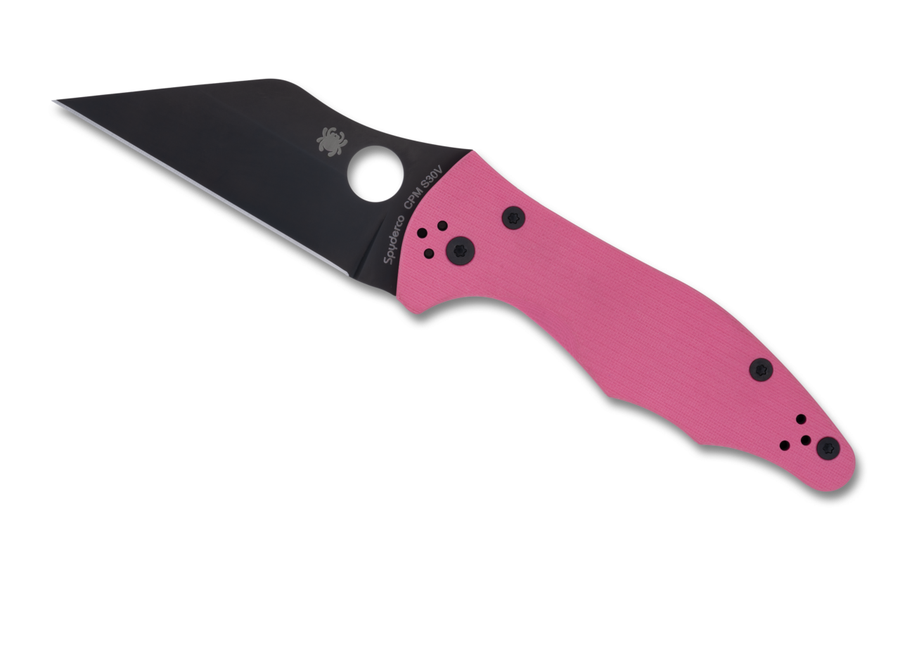 Spyderco COUTEAU SPYDERCO YOJIMBO 2 G10 ROSE LAME NOIRE SPRINT