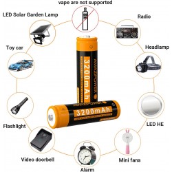 FranceOutdoor Lot de 2 Batteries rechargeables 3,7 Volt - 3200mAh - Image 2