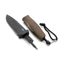 Lionsteel Poignard acha micarta vert lame noire - Image 3