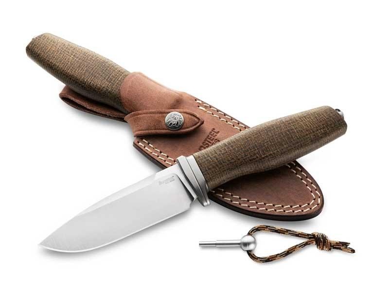 Lionsteel Poignard acha micarta noir lame noire