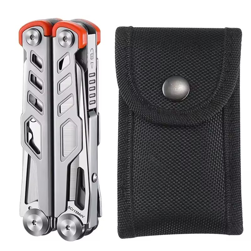 DiaCamping Pince EDC multifonction Acier avec Etui en nylon