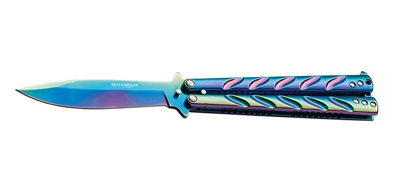 Böker Magnum Balisong rainbow