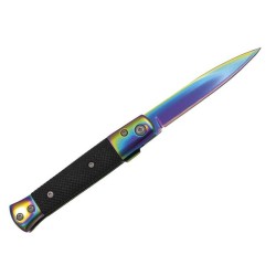 Third Couteau aluminium noir/arc-en-ciel 9,5cm inox - Image 2