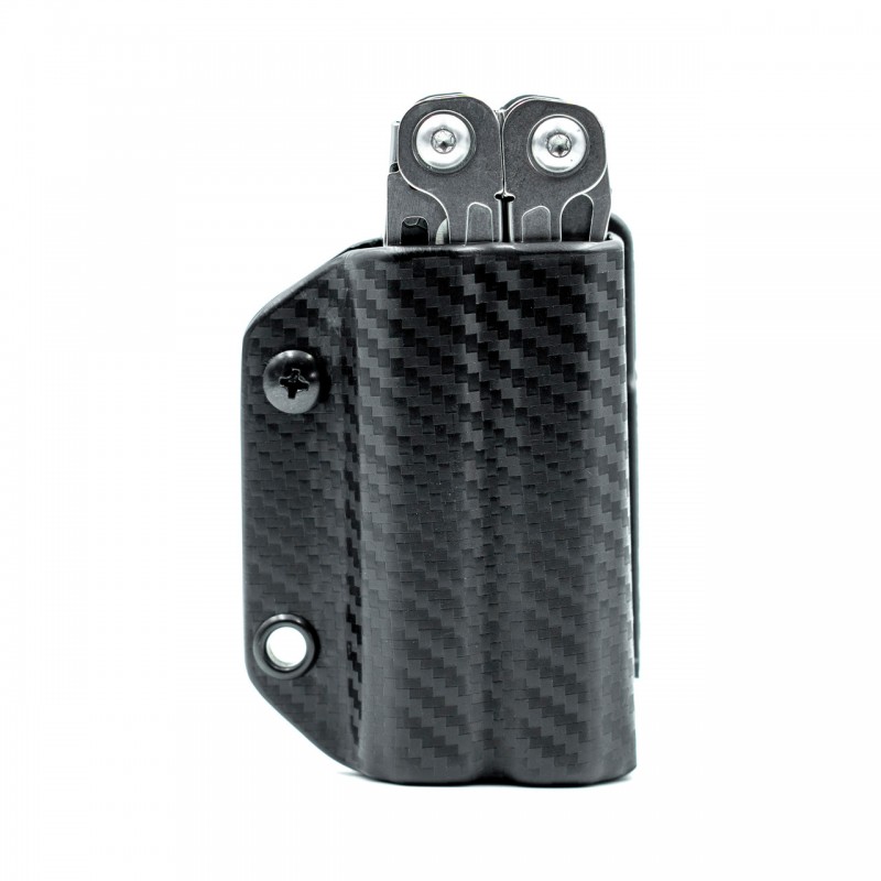 Clip & Carry Etui Kydex pour Leatherman Wingman, Sidekick, Rebar, Rev - Fibre Carbone noir
