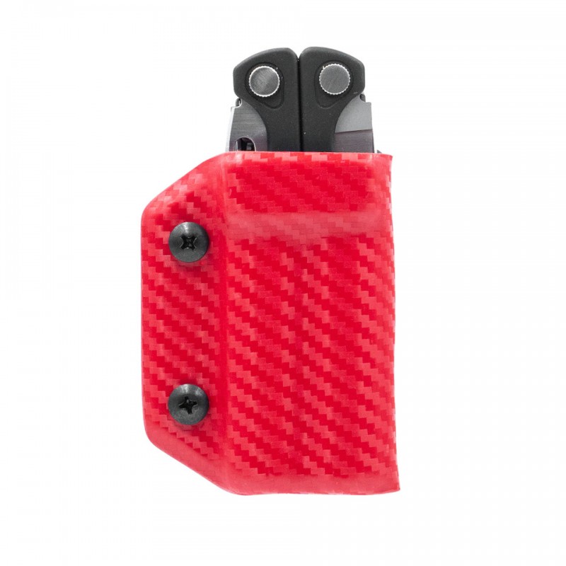 Clip & Carry Etui Kydex pour pince Leatherman Charge & Charge+ - Fibre Carbone rouge