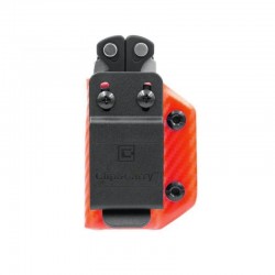 Clip & Carry Etui Kydex pour pince Leatherman Charge & Charge+ - Fibre Carbone Orange - Image 2