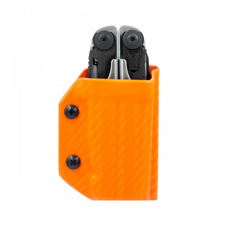 Clip & Carry Etui Kydex pour pince Leatherman Surge - Fibre Carbone Orange