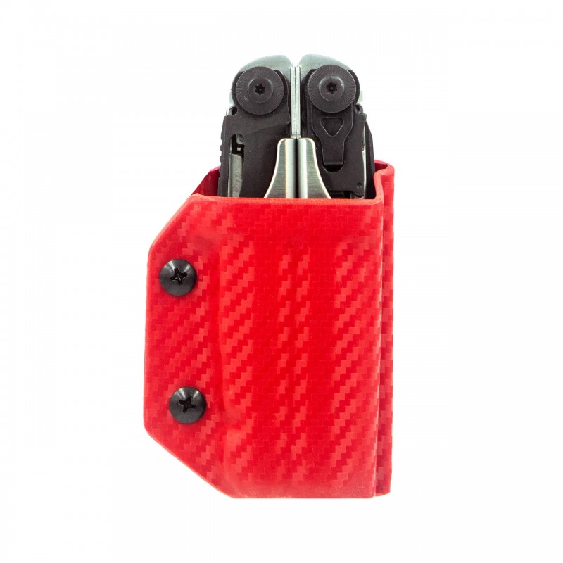 Clip & Carry Etui Kydex pour pince Leatherman Surge - Fibre Carbone Rouge