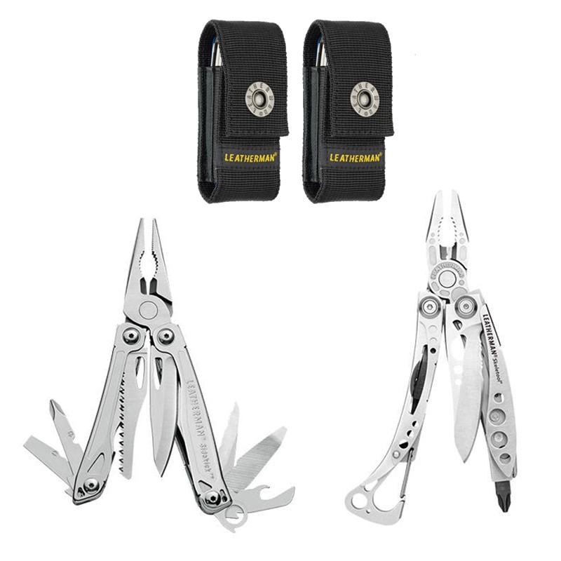 Leatherman - Coffret cadeau : Skeletool avec étui nylon + Sidekick avec étui nylon
