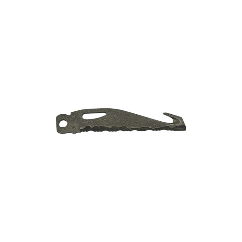 FranceOutdoor Lame de couteau dentelé en acier Damas pour Leatherman TTI Charge