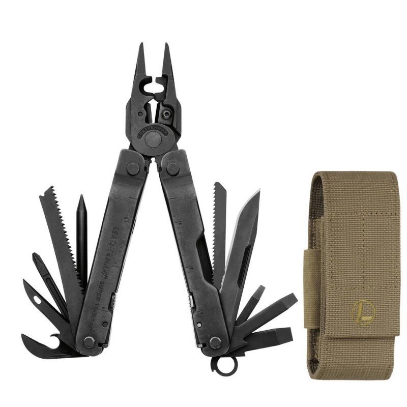 Leatherman Outil Multifonctions Super Tool 300 EOD Black avec étui Molle Noir