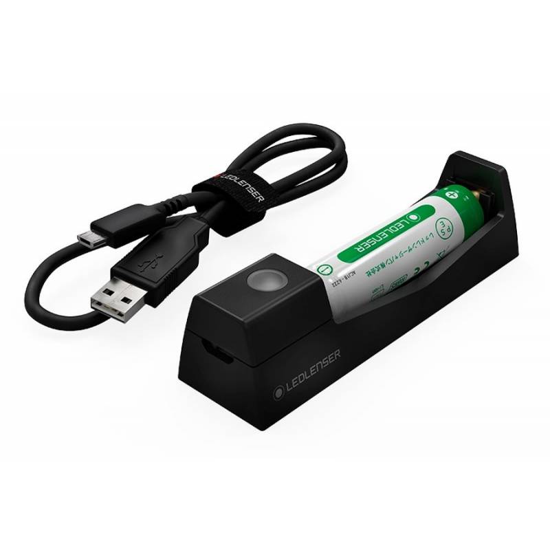 LEDLENSER Chargeur de batterie externe pour lampes frontales mh3, mh4 & mh5