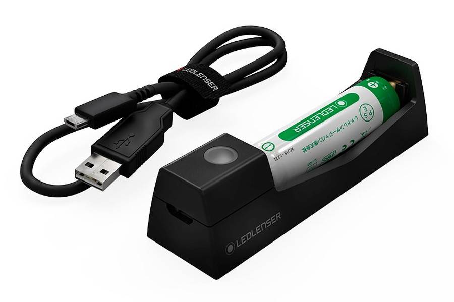 LEDLENSER Chargeur de batterie externe pour lampes frontales mh3, mh4 & mh5