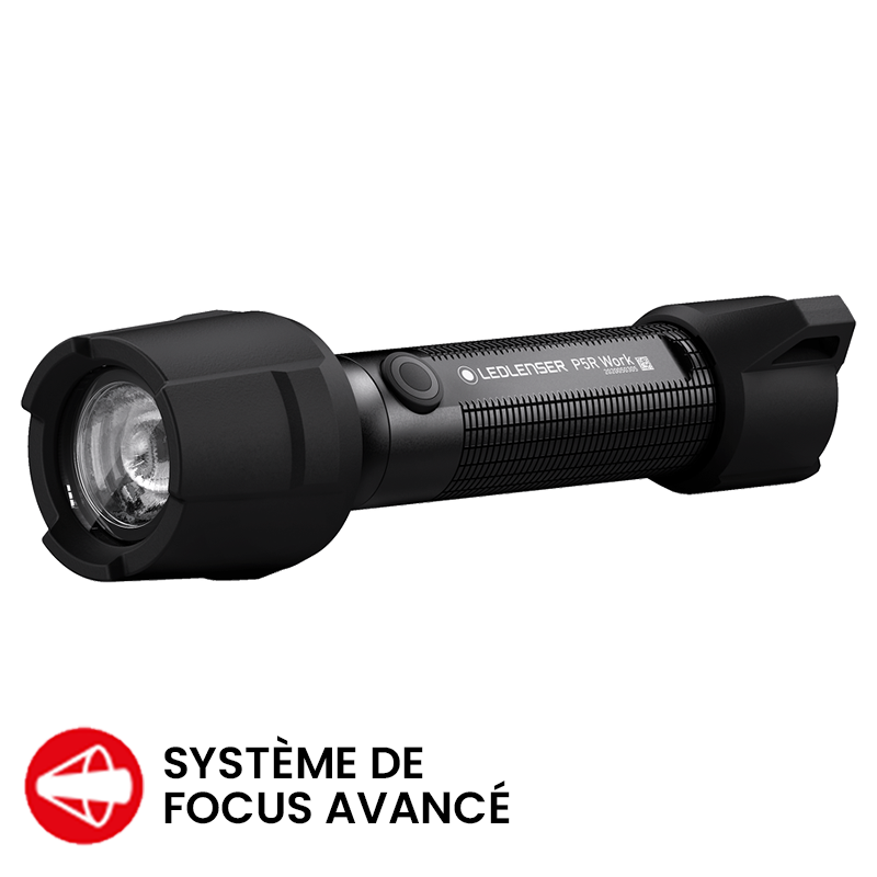 LEDLENSER Lampe de poche rechargeable p6r work 850 lumen ip68 focus lumière naturelle