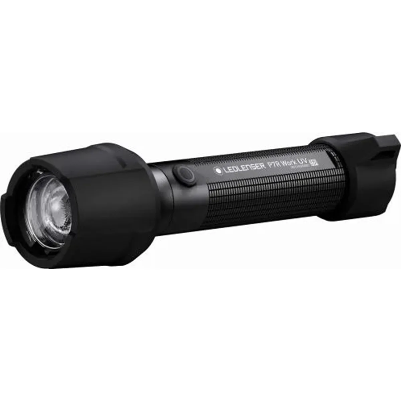 LEDLENSER Lampe de poche rechargeable P7r Work - Fonction UV - 1200 lumen ip68 - Focus lumière naturelle lumière - UV