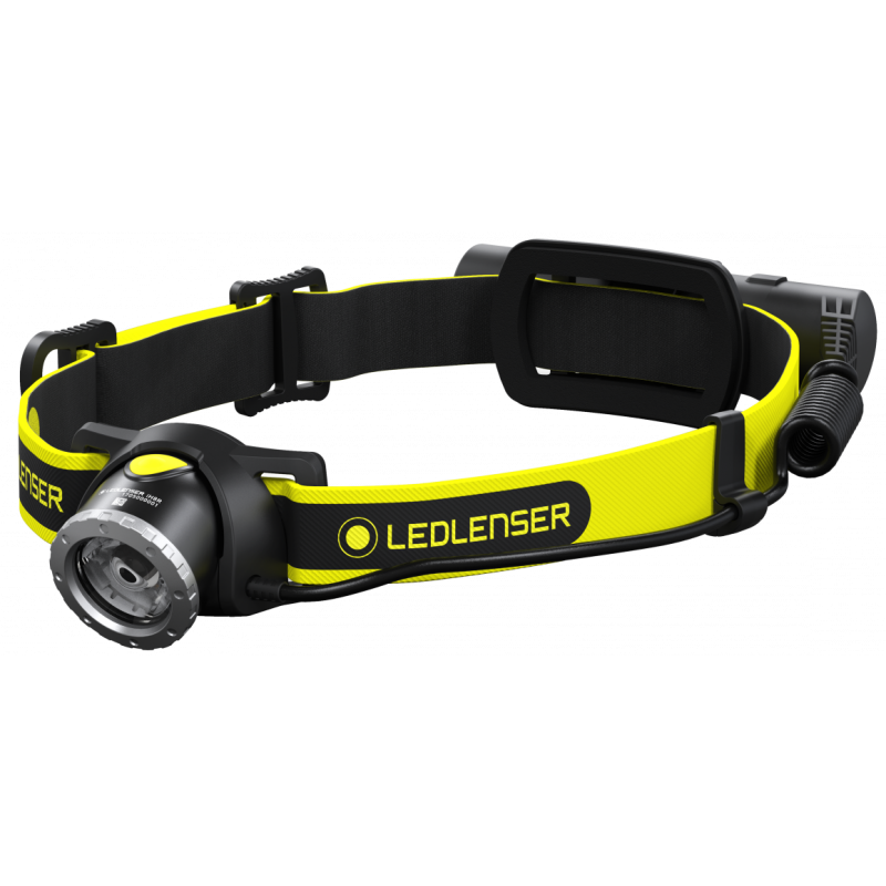 LEDLENSER Lampe frontale rechargeable ih8r 600 lumen ip54 focus lumière arrière rouge