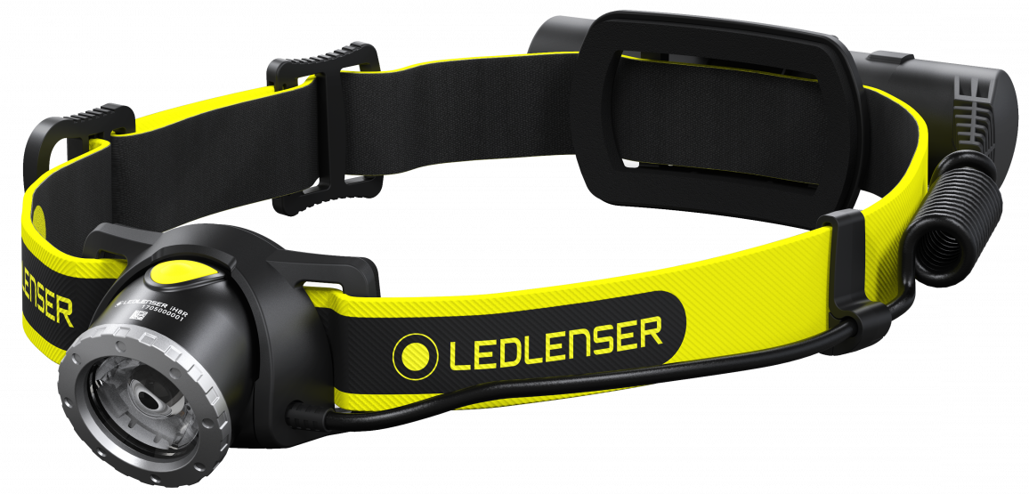 LEDLENSER Lampe frontale rechargeable ih8r 600 lumen ip54 focus lumière arrière rouge