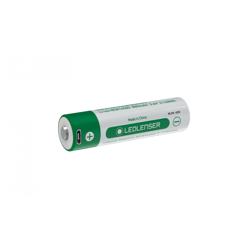 LEDLENSER Batterie rechargeable li-ion direct usb 3,6 v / 880 mah pour mh4, ml4, ml4 warm light, p5r core/work