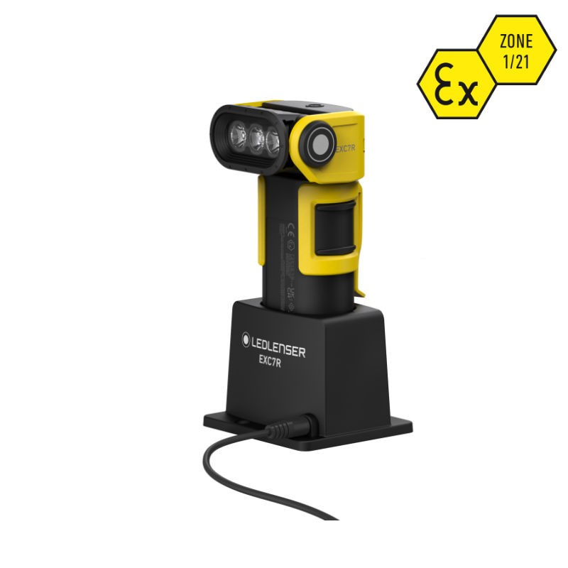 LEDLENSER Lumière à angle droit EXC7R avec station de recharge